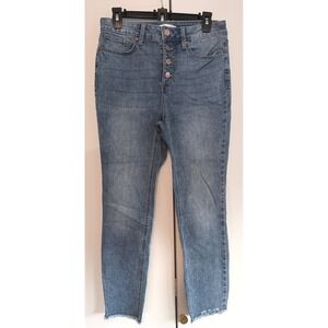 LC Lauren‎ Conrad Skinny Ankle Jeans Button Fly Raw Hem Size 8 | Coastal Cowgirl